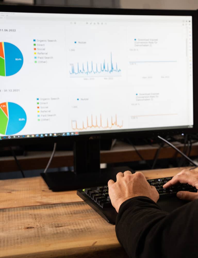 Monitor mit Tortendiagramm